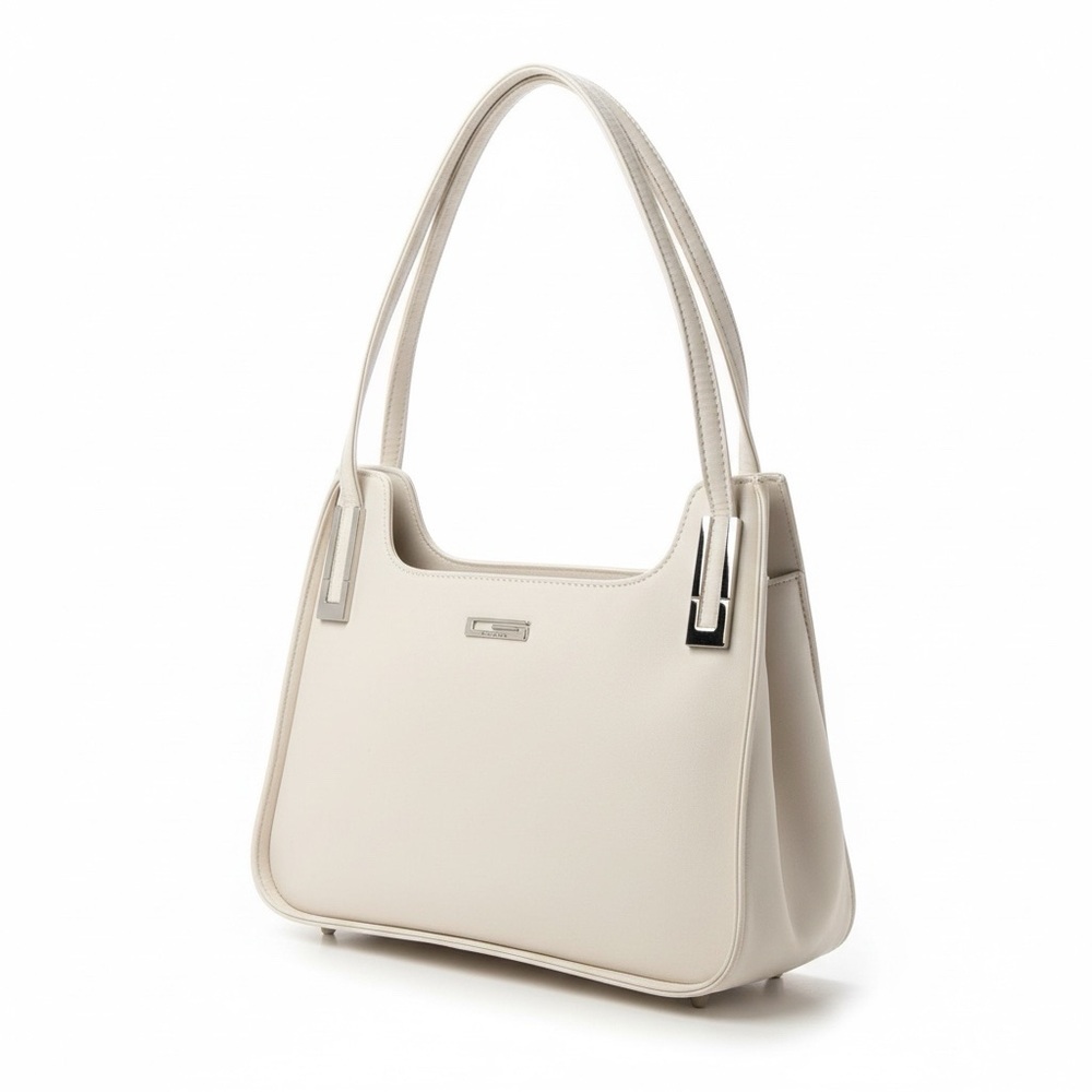 Vintage 1990s Guess Women Purse Shoulder Bag Off White Cream